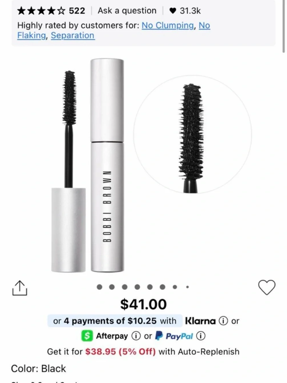 Bobbi Brown Mascara Regard Intense in Black
